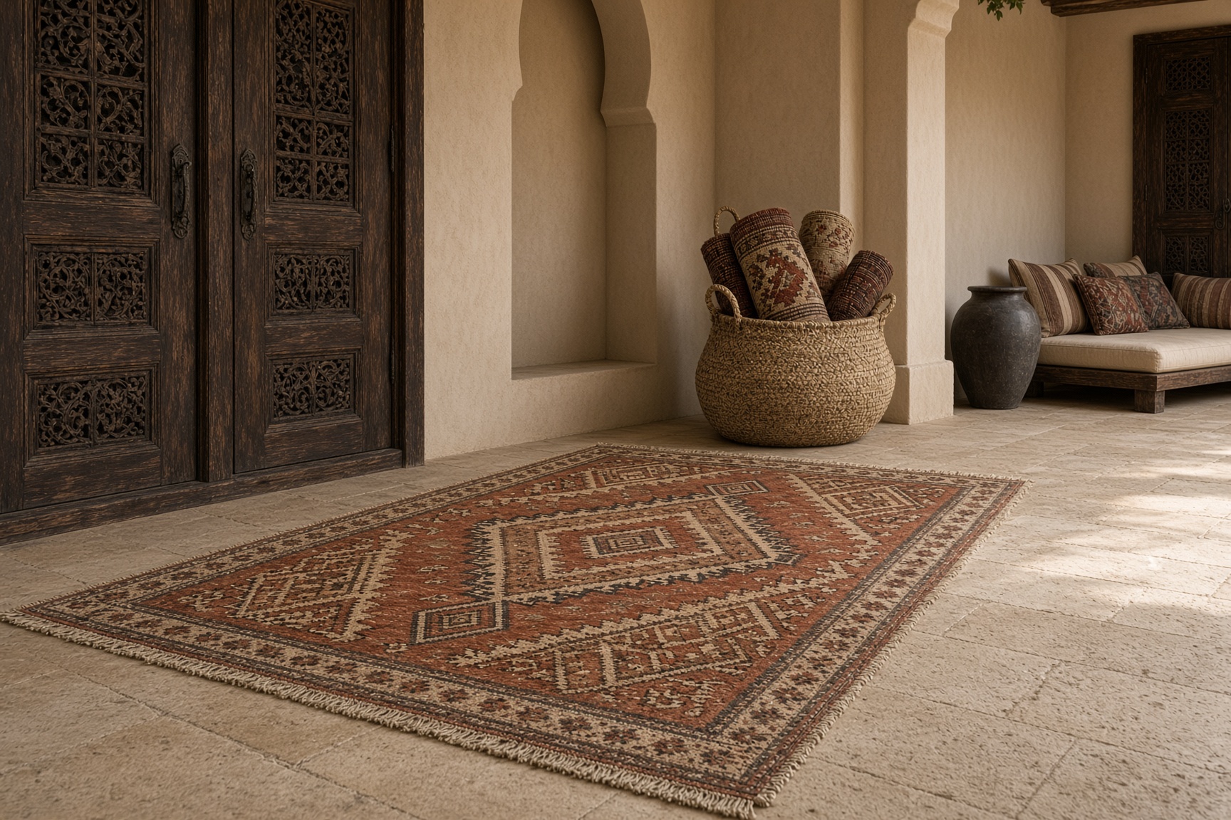 Zahra Bianca Rug, Angle
