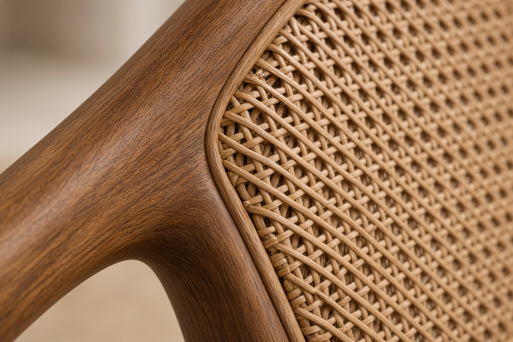 Cane Dining Chair, Detail