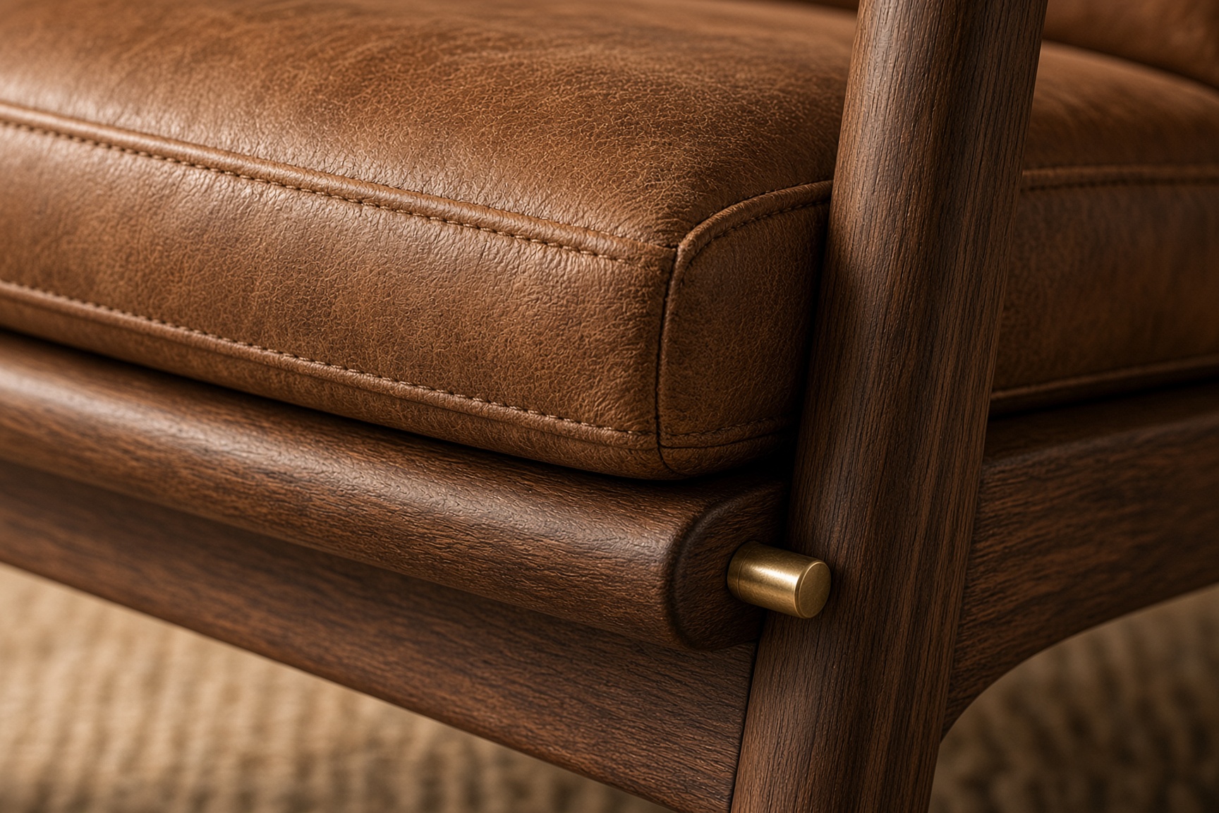 Idris Leather Armchair, Detail