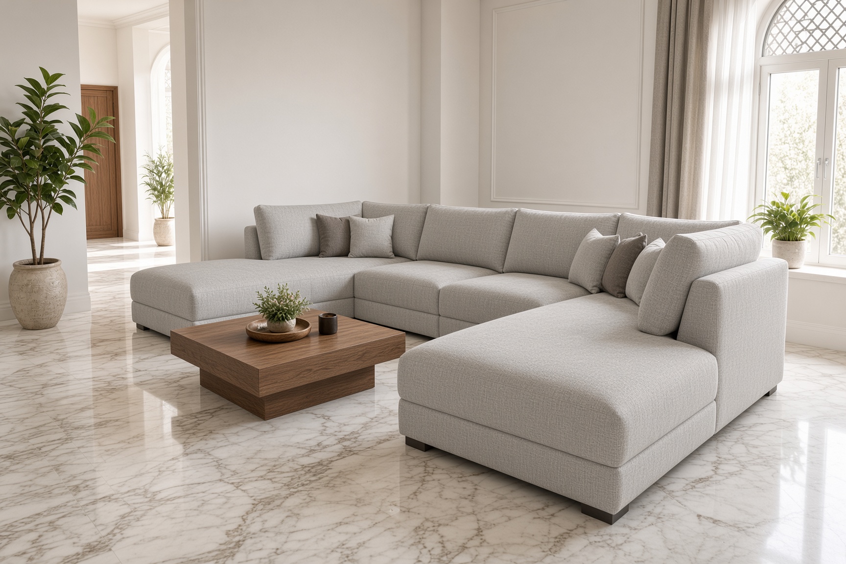 3 Piece U Shaped Sofa, Angle