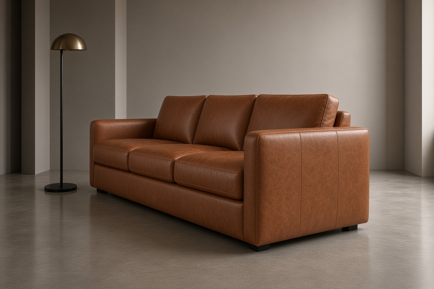 Iago Leather Sofa, Angle